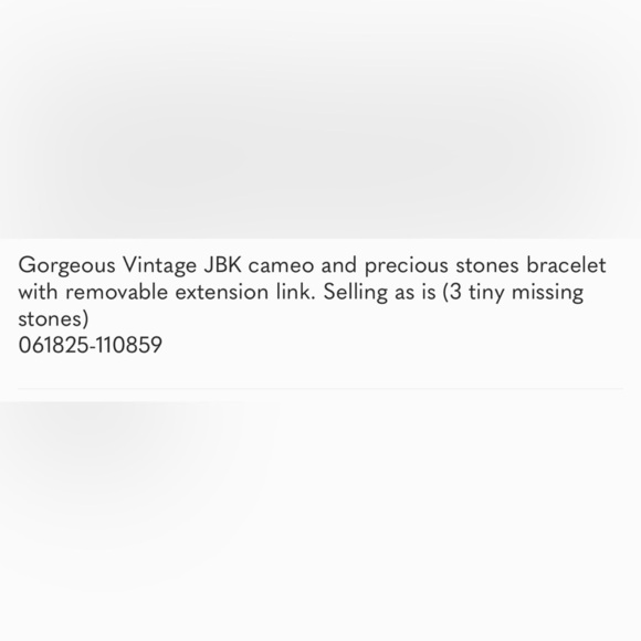 โจ Gorgeous Vintage JBK cameo and precious stones bracelet - Picture 17 of 17